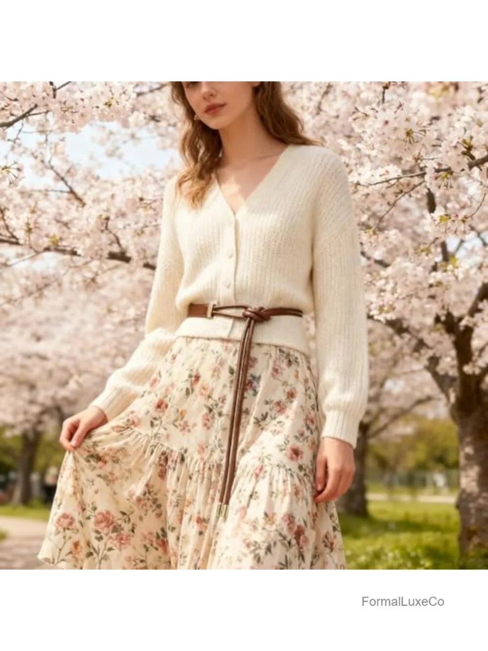 Women's Knotted Thin Waist Belt PU Leather Skinny Belts Adjustable